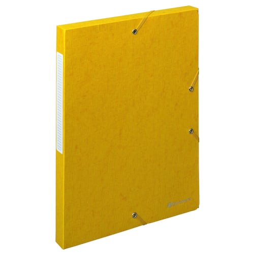 Exacompta Dokumentenbox Exabox, Archivbox mit Gummi, Manilakarton, A4, 40mm, gelb, 1 Stück Artikelbild Secondary2 L