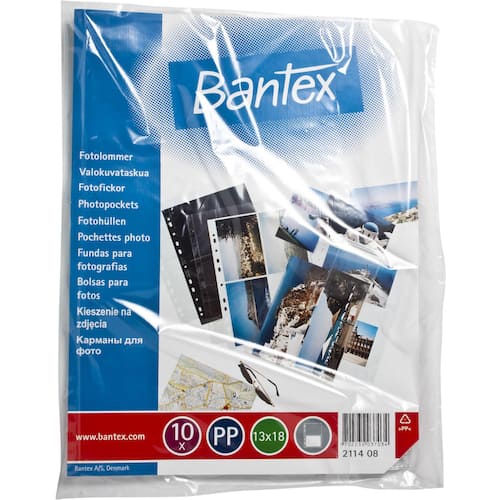 Bantex Plastficka, A4, stansad, 100 mikrometer, polypropylen, jämn, 11 hål, genomskinlig produktfoto Secondary1 L