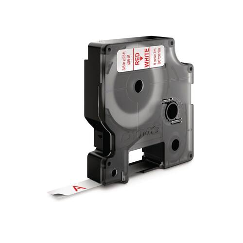 Dymo Schriftband, Weiß, Druck: Rot 9 mm Artikelbild