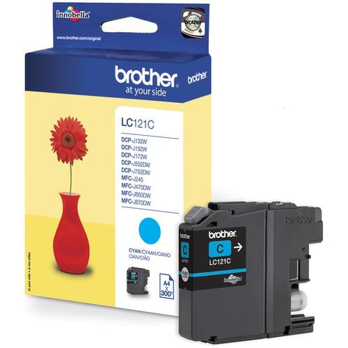 Brother Original Tintenpatrone LC-121 C, Druckerpatrone, Cyan, 1 Stück Artikelbild