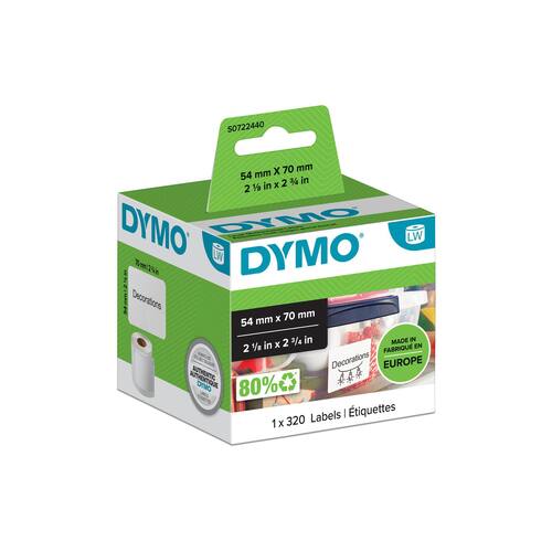 Dymo Etiketten 70x54 mm (320 Stück), Weiß Artikelbild