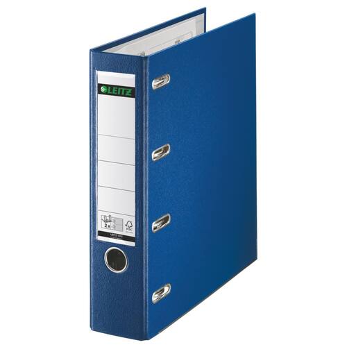 Leitz Doppelordner, 2 x A5 quer, 75mm, mit Griffloch, PP, blau, 1 Stück Artikelbild