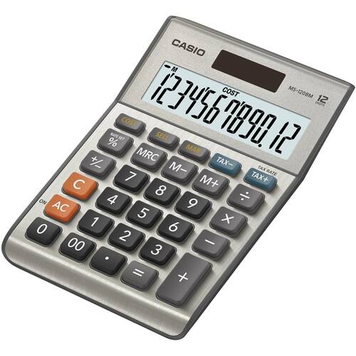 Casio Tischrechner MS-120BM, Rechner, silber, 15,8x23,2x4mm, 12-stellig, 1 Stück Artikelbild
