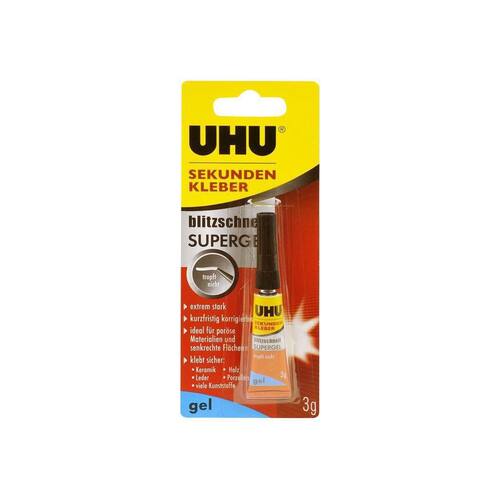 Uhu blitzschnell SUPERGEL, Sekundenkleber, 3g pro Tube, 1 Tube Artikelbild Secondary1 L