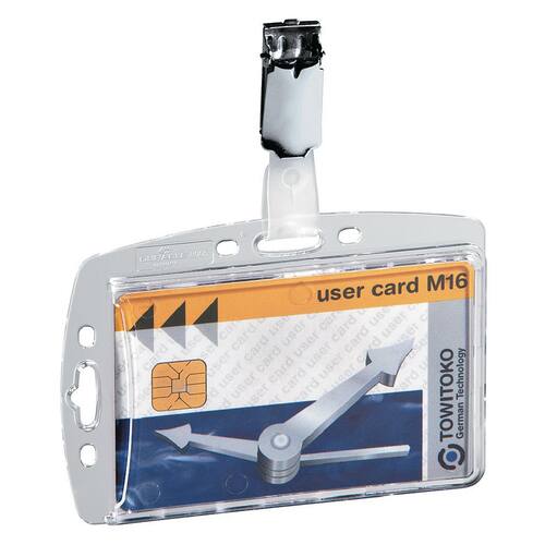 Durable Namensschild mit Clip, transparent, 54x85mm, 25 Stück Artikelbild Secondary1 L