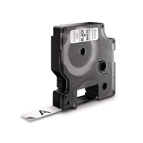 Dymo Schriftband, Weiß, Druck: Schwarz, 12 mm Artikelbild
