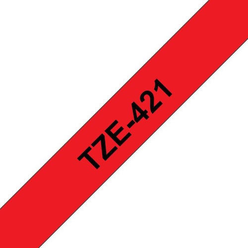 Brother Schriftband für P-Touch, 9 mm, Rot/Schwarz - TZE-421 Artikelbild