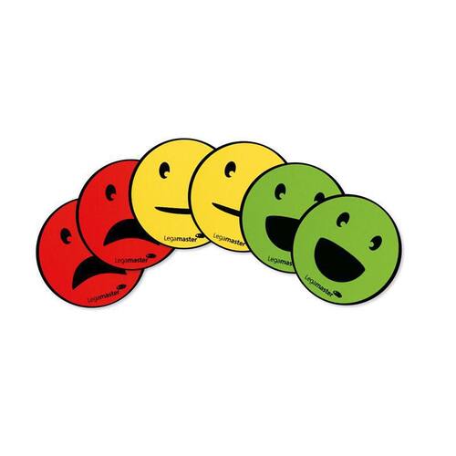 Legamaster Magnete rund, Haftmagnete, Emoticon-Symbol, 50mm, farblich sortiert, 6 Stück Artikelbild