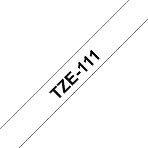 Brother Schriftband für P-Touch, 6 mm, transparent/Schwarz - TZE-111 Artikelbild