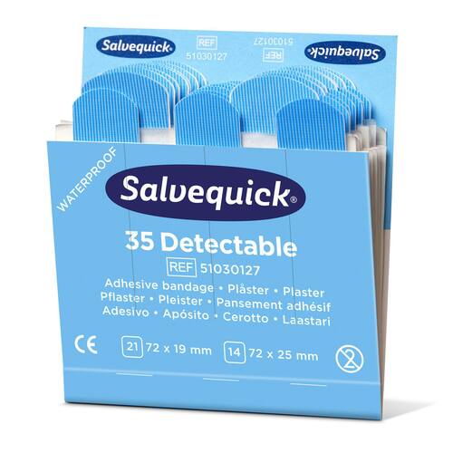 Plaster SALVEQUICK detectable blå (6x35) produktbilde Secondary1 L