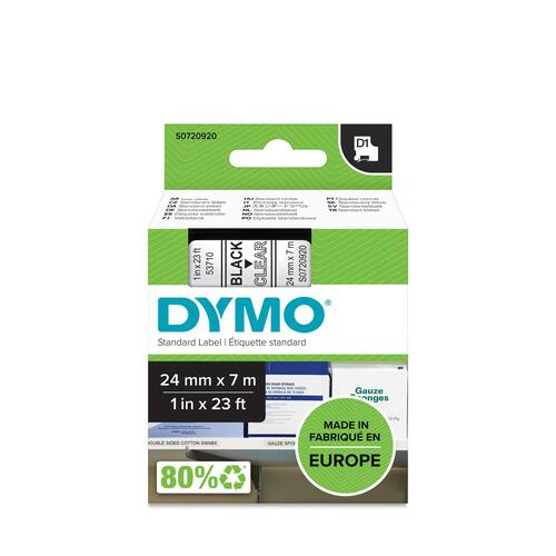 Dymo Original D1-Schriftband für LabelManger™, Transparent, Druck: Schwarz, 24mm, 1 Stück Artikelbild Secondary1 L