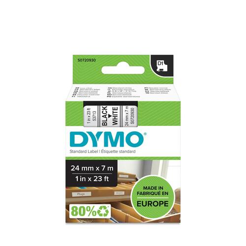 Dymo Schriftband, Weiß, Druck: Schwarz, 24 mm Artikelbild Secondary1 L