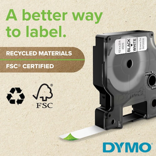Dymo Schriftband, Blau, Druck: Schwarz, 12 mm Artikelbild Secondary3 L