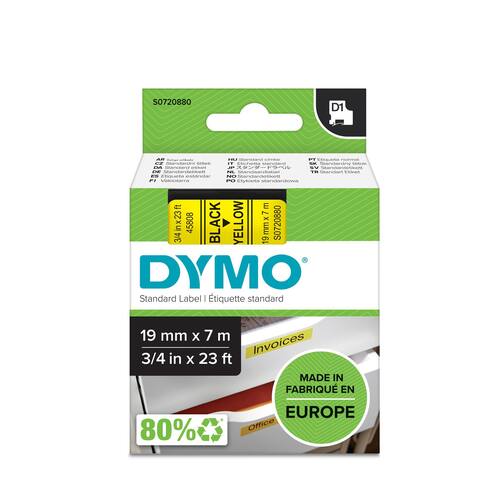Dymo Schriftband, Gelb, Druck: Schwarz, 19 mm Artikelbild Secondary1 L