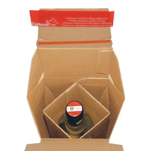 ColomPac Flaschenversandkarton für 1 Flasche, 74x74x305mm, Braun, 10 Stück Artikelbild Secondary2 L