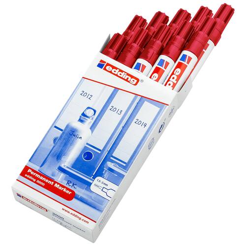 edding Permanent-Marker 3000, Rundspitze, Rot Artikelbild Secondary2 L