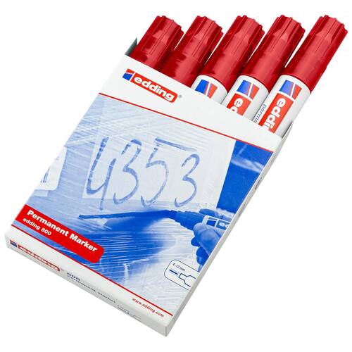 edding Permanent-Marker 800, Keilspitze, rot, 1 Stück Artikelbild Secondary1 L