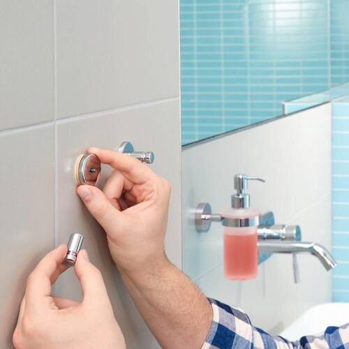 tesa® Klebehaken SMOOZ, Wandhaken für Handtücher, selbstklebend, chrom, 1 Stück Artikelbild Secondary2 L