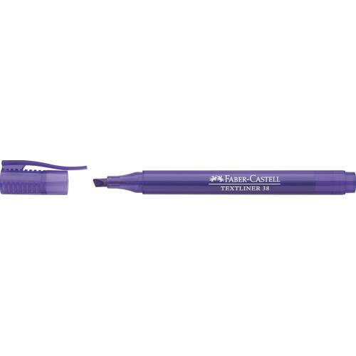 Faber-Castell Textliner 38, 1577, Textmarker, Highlighter, Leuchtmarker, violett, 10 Stück Artikelbild Secondary1 L