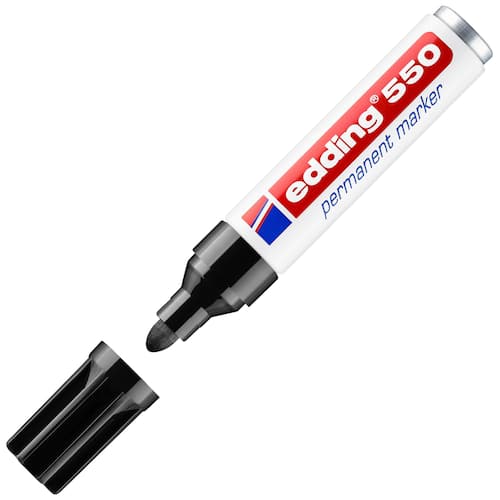 edding Permanent-Marker 550, Rundspitze, schwarz, 1 Stück Artikelbild