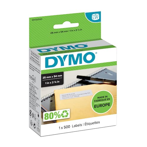 Dymo Rücksendeadress-Etiketten 54x25 mm (500 Stück), Farbe: Weiß Artikelbild