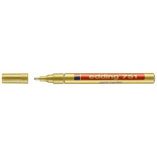 edding Lack-Marker 751, Lackstift, Rundspitze, Gold Artikelbild Secondary1 L