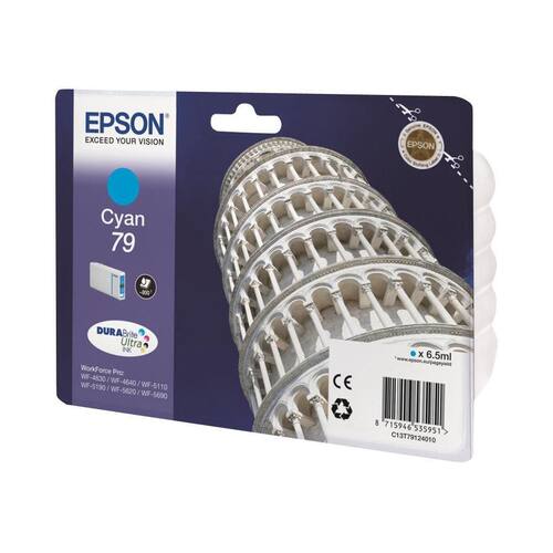 Epson Original Tinte 79 DURABrite™ Ultra, C13T79124010, Tintenpatronen, Tintenkartusche, Cyan, 1 Stück Artikelbild Secondary1 L