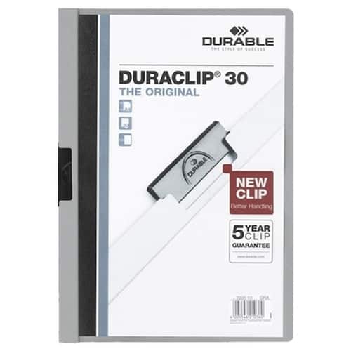 Durable Duraclip 30 Klemmmappe, Päsentationshefter, grau, A4, 1 Stück Artikelbild