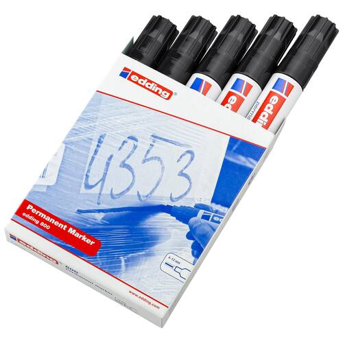 edding Permanent-Marker 800, Keilspitze, schwarz, 1 Stück Artikelbild Secondary2 L