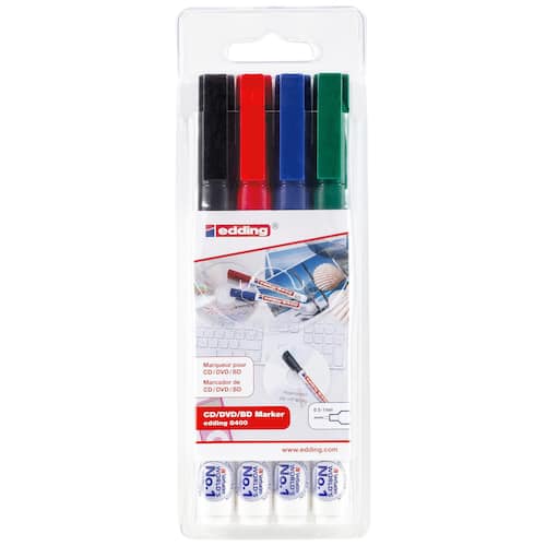 edding CD-Marker 8400 Set, 4 Farben sortiert, permanent Artikelbild