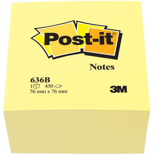 Post-it® Notes Haftnotizen-Würfel, 76x76 mm, Pastellgelb Artikelbild