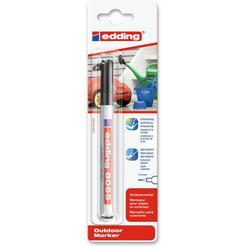 edding Outdoor Lack-Marker, Lackstift, Rundspitze, Schwarz, 1 Stück Artikelbild Secondary2 L
