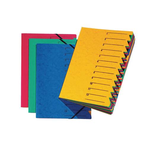 PAGNA Ordnungsmappe Easy, 12 Faecher blau, für A4  mit Gummizug, 1 Stück Artikelbild Secondary1 L