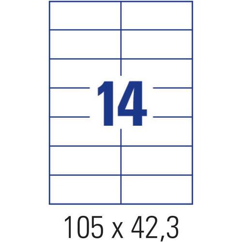 Lyreco Mehrzweck-Etiketten, 105x70mm, permanent, weiß, 800 Stück pro Packung Artikelbild Secondary1 L