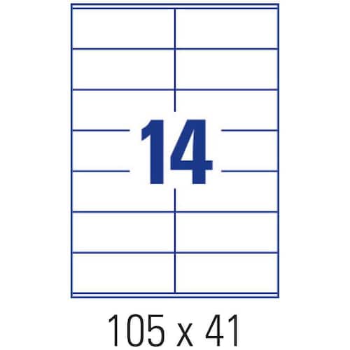 Lyreco Mehrzweck-Etiketten, 105x42,3mm, permanent, weiß, 1400 Stück pro Packung Artikelbild Secondary1 L
