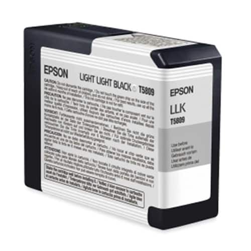 Epson Bläckpatron, T5809, UltraChrome, ljus svart, singelförpackning, C13T580900 produktfoto Secondary1 L