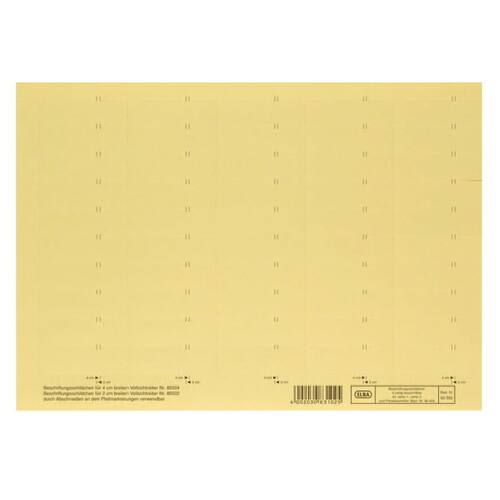Elba Reitereinlagen 83582 4-zeilig 58x18 mm gelb, 50 Stück Artikelbild