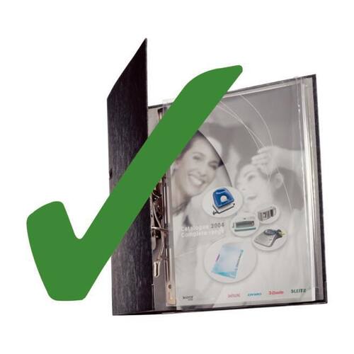 Leitz Prospekthülle Maxi Stabil, mit metallverstärktem Lochrand, A4, PVC, 170 µm, Genarbt, transparent, 3 Stück Artikelbild Secondary1 L