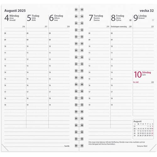 Burde Kalender 2025 Planner kalendersats Interplano II Lyreco®