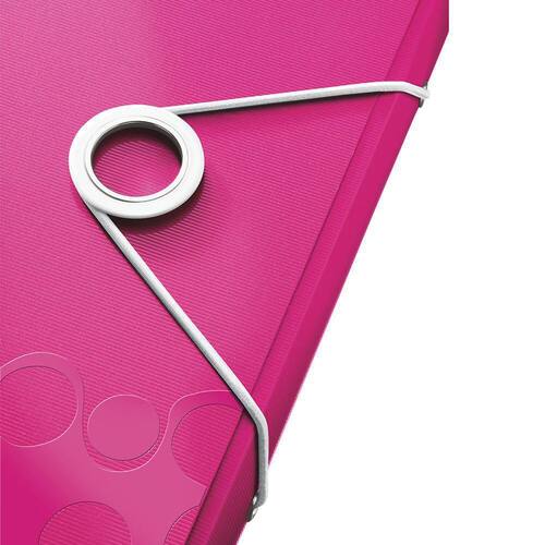 Leitz Eckspannermappe WOW, Flügelmappe, mit Gummizug, A4, PP, pink metallic, 235x320mm, 1 Stück Artikelbild Secondary6 L