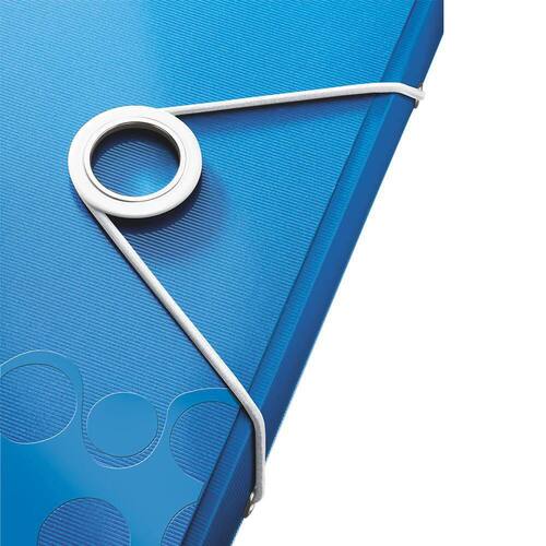 Leitz Eckspannermappe WOW, Flügelmappe, mit Gummizug, A4, PP, blau metallic, 235x320mm, 1 Stück Artikelbild Secondary6 L