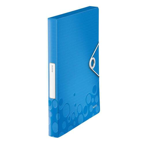 Leitz Ablagebox WOW, Dokumentenbox, Heftbox, A4, PP, blau metallic, 250x330x37mm, 1 Stück Artikelbild Secondary6 L