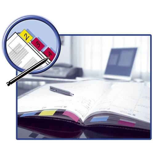 Post-it® Index-Haftstreifen 680, Haftmarker, beschriftbar, 25,4 x 43,2 mm, blau, 2 x 50 Blatt pro Packung Artikelbild Secondary2 L