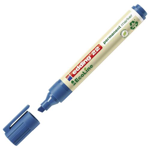 edding Permanent-Marker EcoLine 22, Keilspitze, blau, 1 Stück Artikelbild
