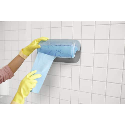 Vileda Professionella Quick 'n Dry-hållare för torkdukar, genomskinlig överdel/grå bas produktfoto Secondary1 L