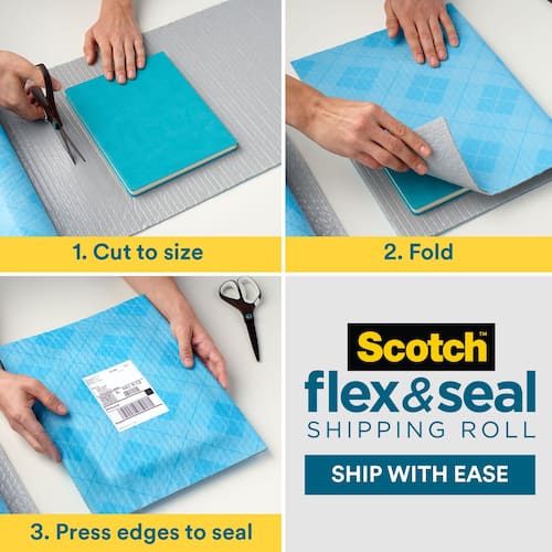 Scotch® Flex & Seal Versandrolle, 38cmx6m, 1 Rolle Artikelbild Secondary1 L