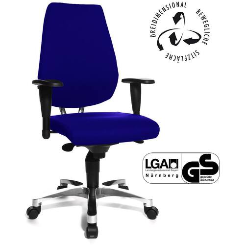 TOPSTAR Drehstuhl Sitness 30, Bürodrehstuhl, Bürosessel, inkl. Armlehnen, royalblau, 1 Stück Artikelbild