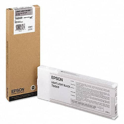 Epson Bläckpatron, T6069, UltraChrome, ljus svart, singelförpackning, C13T606900 produktfoto