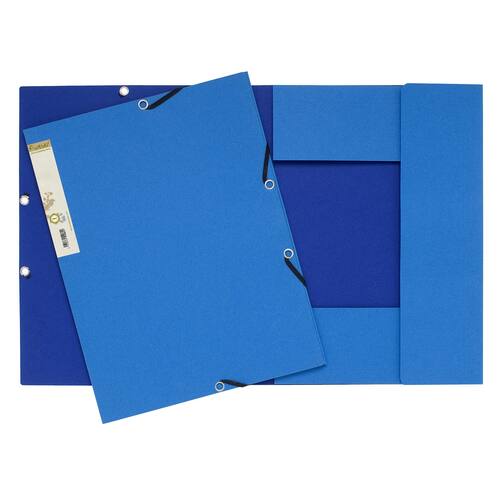 Exacompta Einschlagmappe mit Gummizug, Flügelmappe, A4+, 400g, dunkelblau, 1 Stück Artikelbild