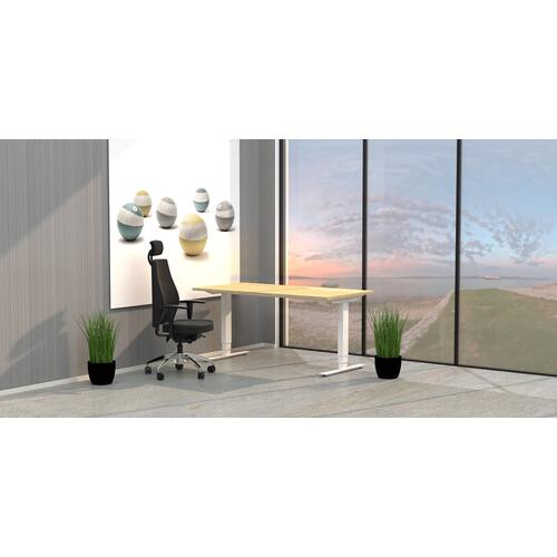 deNord Design Skrivbord höj/sänk Basic1200x800 svart/silver produktfoto Secondary1 L
